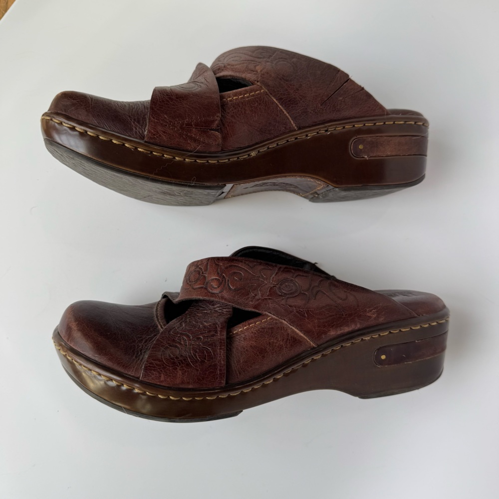 Born Clogs Brown Leather Women’s Size 9 US 40.5 EU Boho Comfy